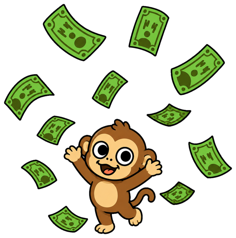 APERICH celebrating under falling money