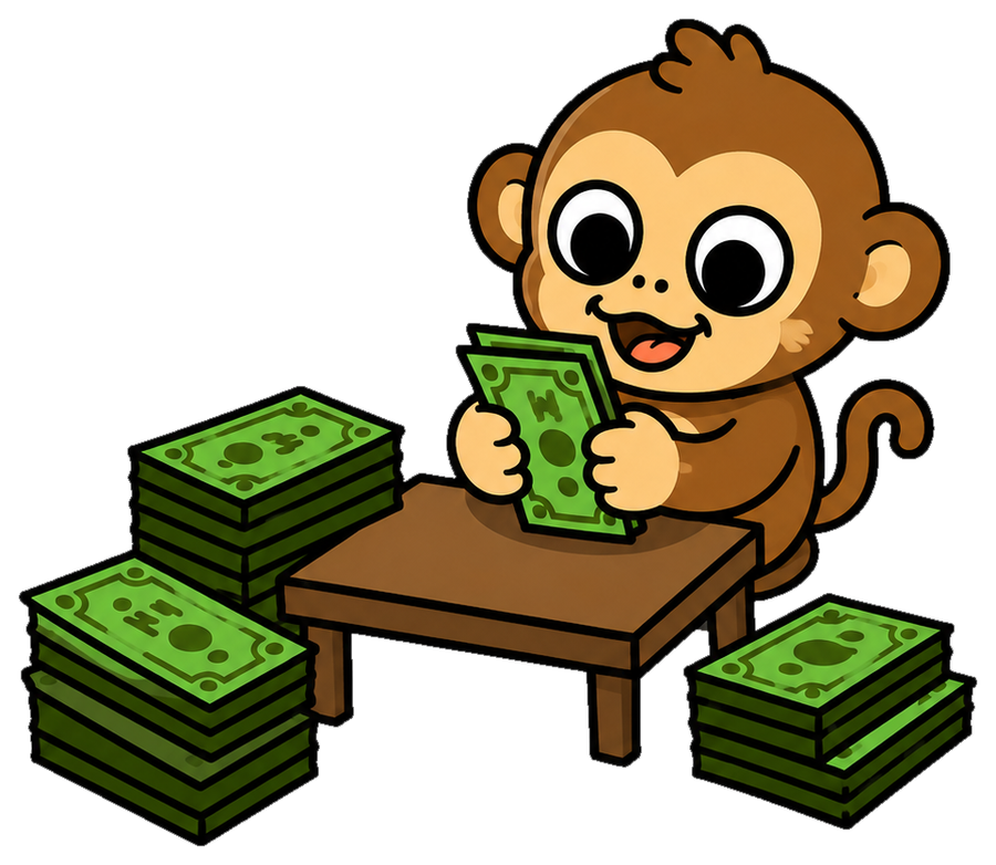 APERICH counting money at a small table